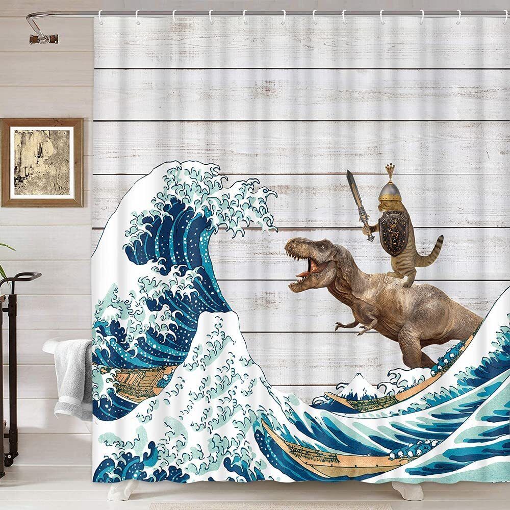 Waves Shower Curtain - A Fun And Playful Twist In Your Bathroom