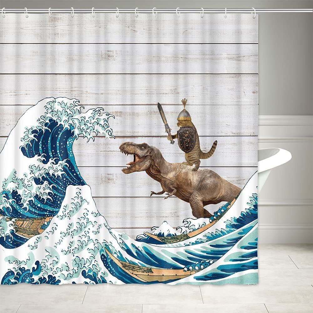 Waves Shower Curtain - A Fun And Playful Twist In Your Bathroom