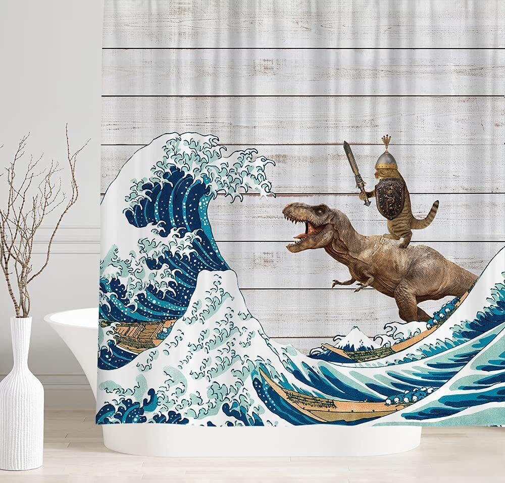 Waves Shower Curtain - A Fun And Playful Twist In Your Bathroom