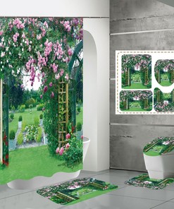 Wedding Garden Home Waterproof Shower Curtain - Elegant Bathroom Decor