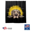 Weimaraner Dog Splash on Black Bathroom Fabric USA Shower Curtain - Antique and Classy Bath Decor