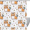 Welsh Corgi Unicorn Star Heart Shower Curtain - Decorative Bathroom Accessory with Unique Shower Curtains