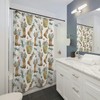 Western Cowboy Boot and Plant Patterned Shower Curtain for Bathroom Decor