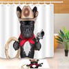 Western Cowboy Dog Rope Gun Shower Curtain With Authentic Design For Bathrooms