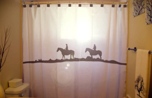 Western Cowboy Horse Shower Curtain - Cowgirl Bathroom Decor