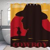 Western Cowboy Shower Curtain - Rustic Bathroom Decor with Cowboy Hat, Boots, and Barn Wooden Board