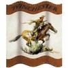 Western Cowboy Shower Curtain with Winchester Horse & Rider Design for Your Themed Bathroom Decor