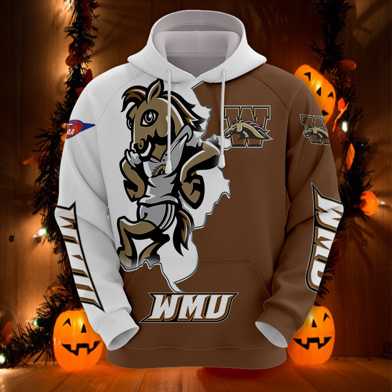 Western Michigan 3D Mascot All Over Print Hoodie Gift For Fans
