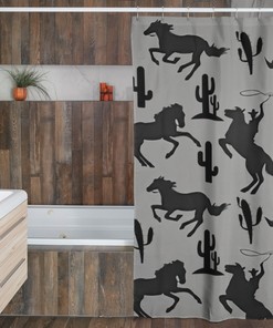 Western Shower Curtain - Cowboy and Southwestern Bathroom Decor for Farm & Home