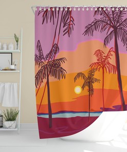 Western Sunset Cowboy Shower Curtain, Unique Bathroom Decor, Perfect for Cowboy Lovers