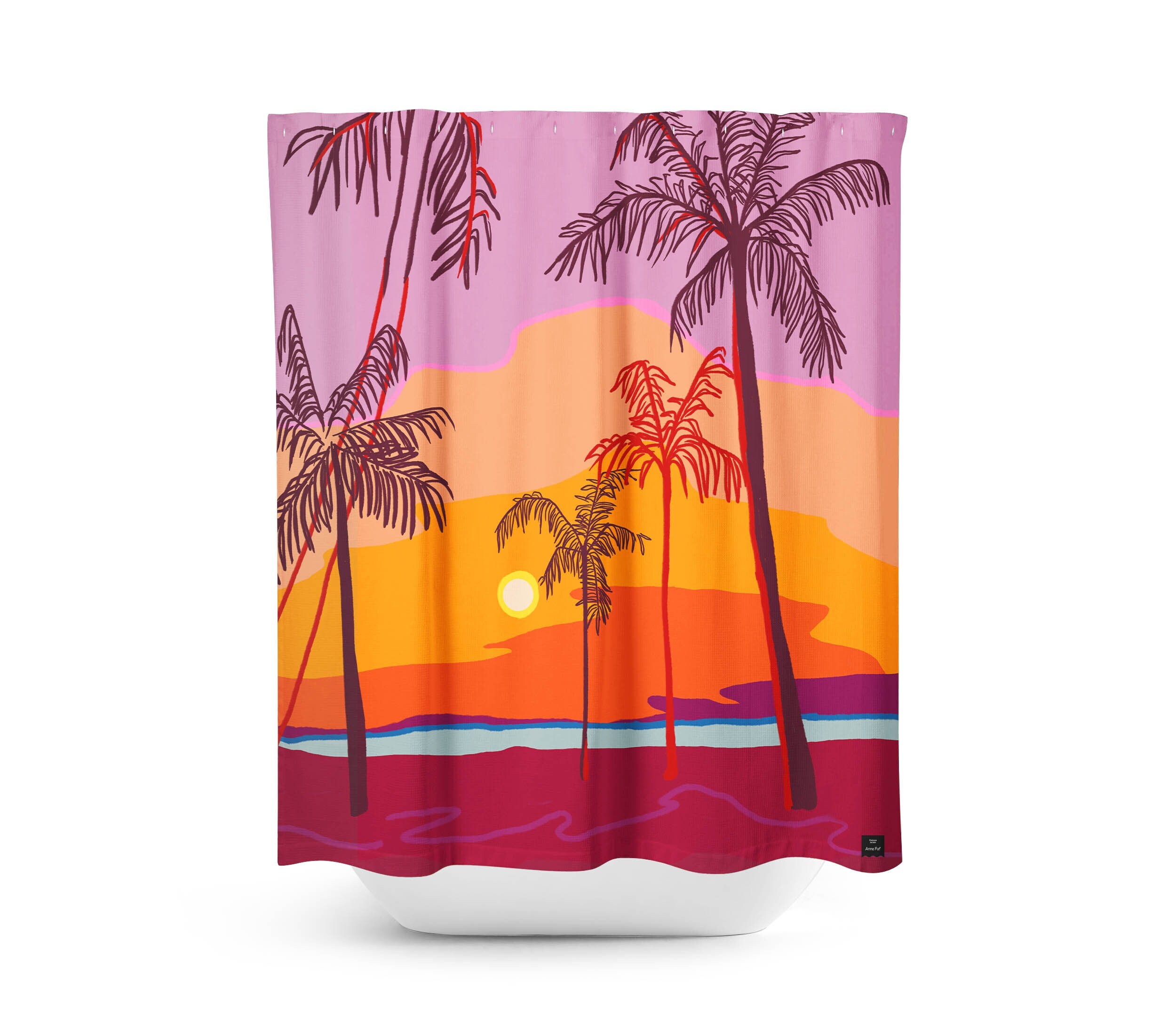 Western Sunset Cowboy Shower Curtain, Unique Bathroom Decor, Perfect for Cowboy Lovers