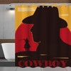 Western Themed Cowboy Shower Curtain For Rustic Bathroom Decor
