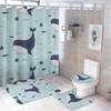 Whale Dolphins and Sea Stars Ocean Adventure Shower Curtain, Waterproof Bathroom Decor by Vantaso