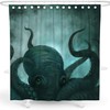 Whale Ocean Shower Curtain - Waterproof Fabric Bathroom Curtain with Marine Animal Decor