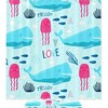 Whale Octopus Blue Waterproof Bathroom Curtain for Your Shower