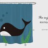 Whale Shower Curtain - Black And White Bathroom Decor With Sea Life Design And Custom Sizes