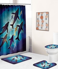 Whale Shower Curtain For A Nautical Bathroom