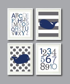 Whale Shower Curtain for Siblings-Shared Bathroom with Cute Pictorial Design