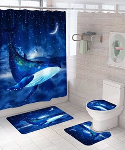 Whale Shower Curtain for a Refreshing Bathroom Look