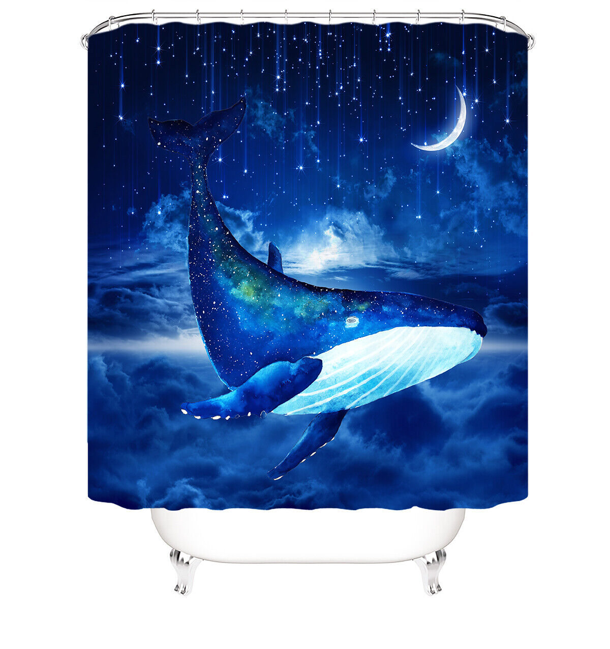 Whale Shower Curtain for a Refreshing Bathroom Look