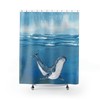 Whale Shower Curtain with Waterproof Fabric for Easy Maintenance 