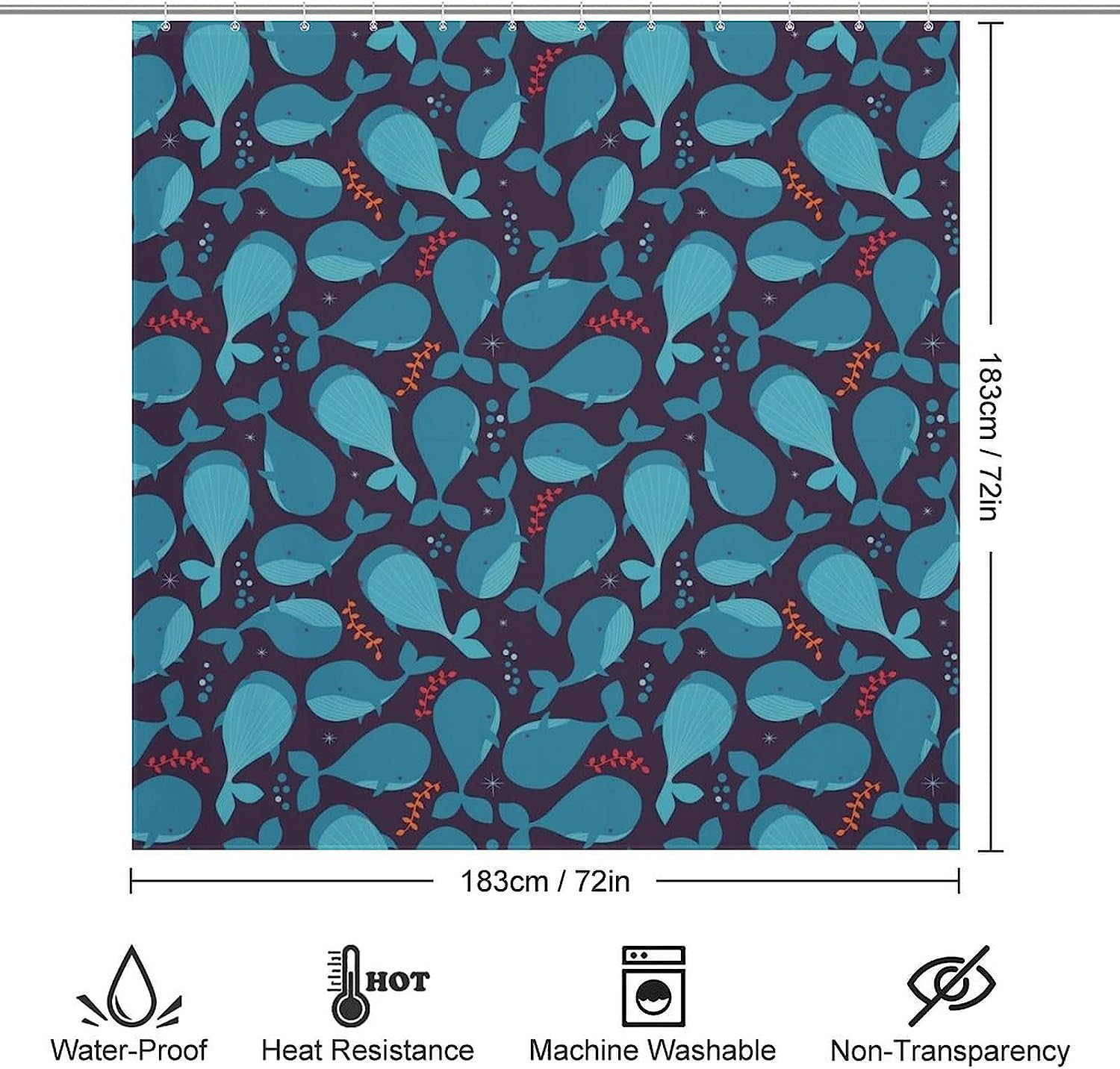 Whale Tail Shower Curtain for Your Underwater Bathroom Decor