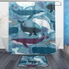 Whales Sea Coral Curtain Full Size, Waterproof Bathroom Decor