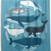 Whales Sea Coral Decorative Shower Curtain, Waterproof Fabric