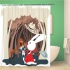 Whimsical Alice Adventures Wonderland Shower Curtain - Waterproof Fabric Bathroom Decor 