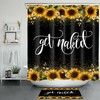 Whimsical Autumn Sunflower Funny Shower Curtain, Bathroom Accessory 