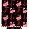Whimsical Christmas Flamingo Antlers Shower Curtain - Festive Bathroom Accessory