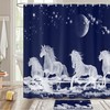 Whimsical Crystal White Horse Fairy Shower Curtain For Magic