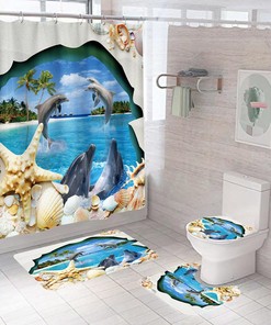 Whimsical Dolphin Lover Shower Curtain For Your Bathroom Decor
