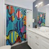 Whimsical Fish Shower Curtain for Colorful Tropical Bathroom Decor