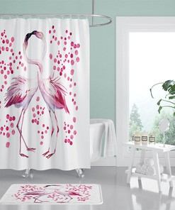 Whimsical Flamingo Shower Curtain For A Lighthearted Bathroom