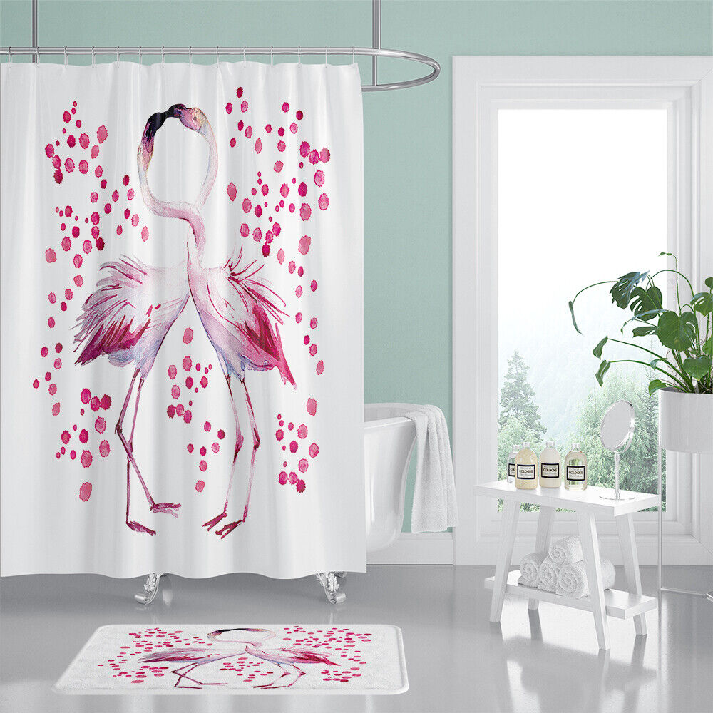 Whimsical Flamingo Shower Curtain For A Lighthearted Bathroom