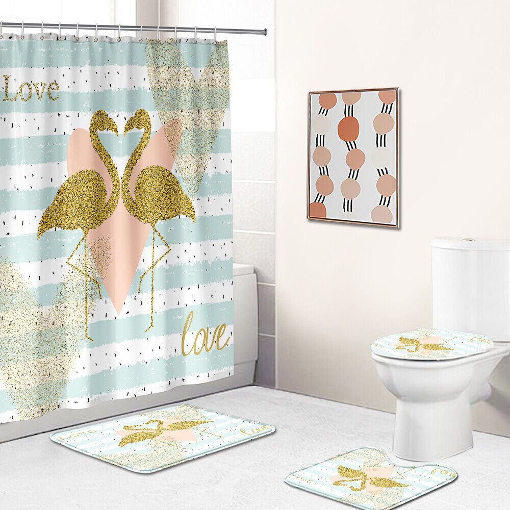 Whimsical Flamingo Shower Curtain For A Playful Bathroom