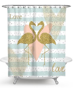 Whimsical Flamingo Shower Curtain For A Playful Bathroom