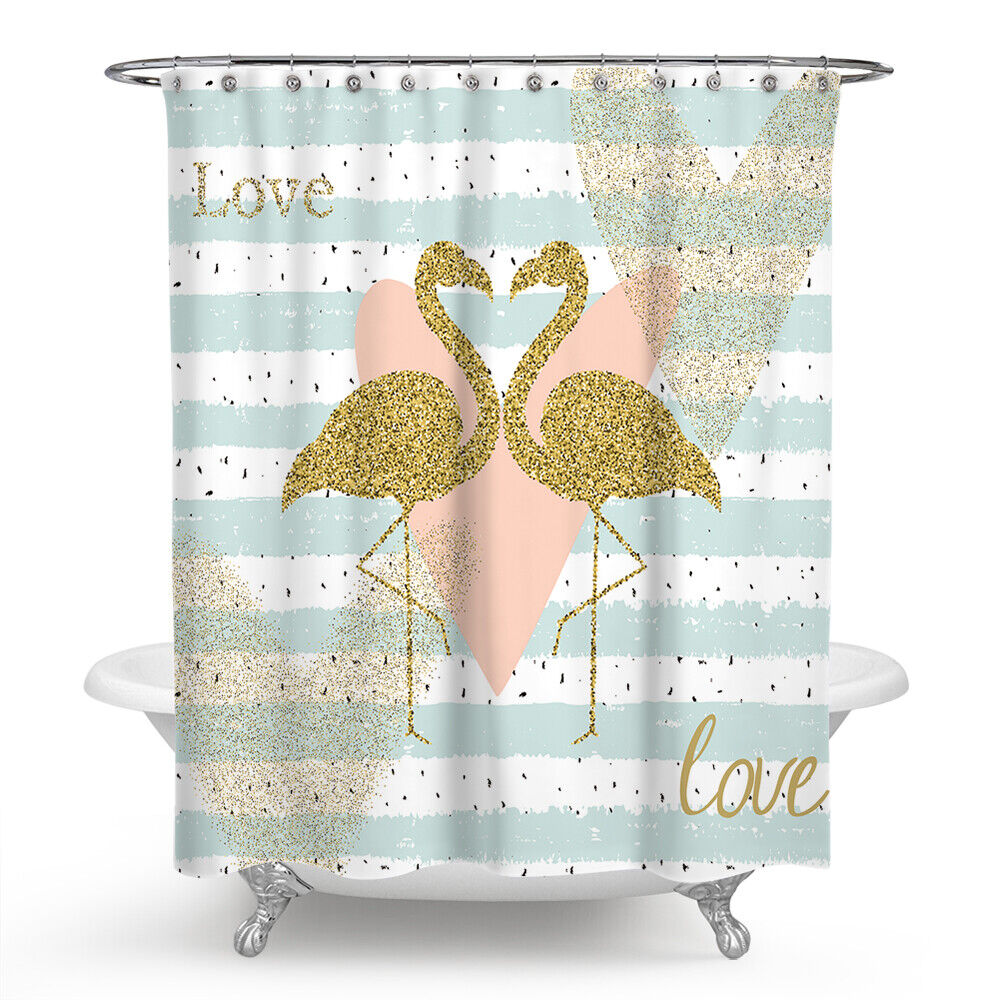 Whimsical Flamingo Shower Curtain For A Playful Bathroom