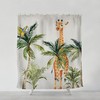 Whimsical Jungle Nature and Giraffe Shower Curtain for Bohemian Home Decor 