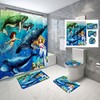 Whimsical Marine Whale Mermaid Waterproof Shower Curtain for Your Bathroom