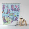 Whimsical Mermaid Anime Shower Curtain - Cute And Retro Bathroom Decor