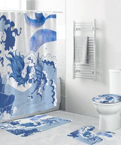 Whimsical Mermaid Fabric Shower Curtain for Fun and Playful Bathroom Decor