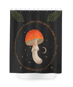 Whimsical Mushroom Forest Shower Curtain - Perfect for Nature Inspired Bathroom Decor