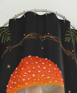 Whimsical Mushroom Forest Shower Curtain - Perfect for Nature Inspired Bathroom Decor