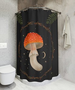 Whimsical Mushroom Forest Shower Curtain - Perfect for Nature Inspired Bathroom Decor