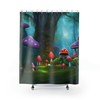 Whimsical Mushroom Forest Shower Curtain for Nature-Inspired Bathroom Decor 