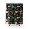 Whimsical Mushroom Shower Curtain, Botanical Theme for Bathroom 