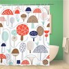 Whimsical Mushrooms Toadstool Forest Pattern Shower Curtain