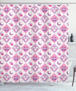 Whimsical Owl and Clouds Shower Curtain for a Cute and Dreamy Bathroom